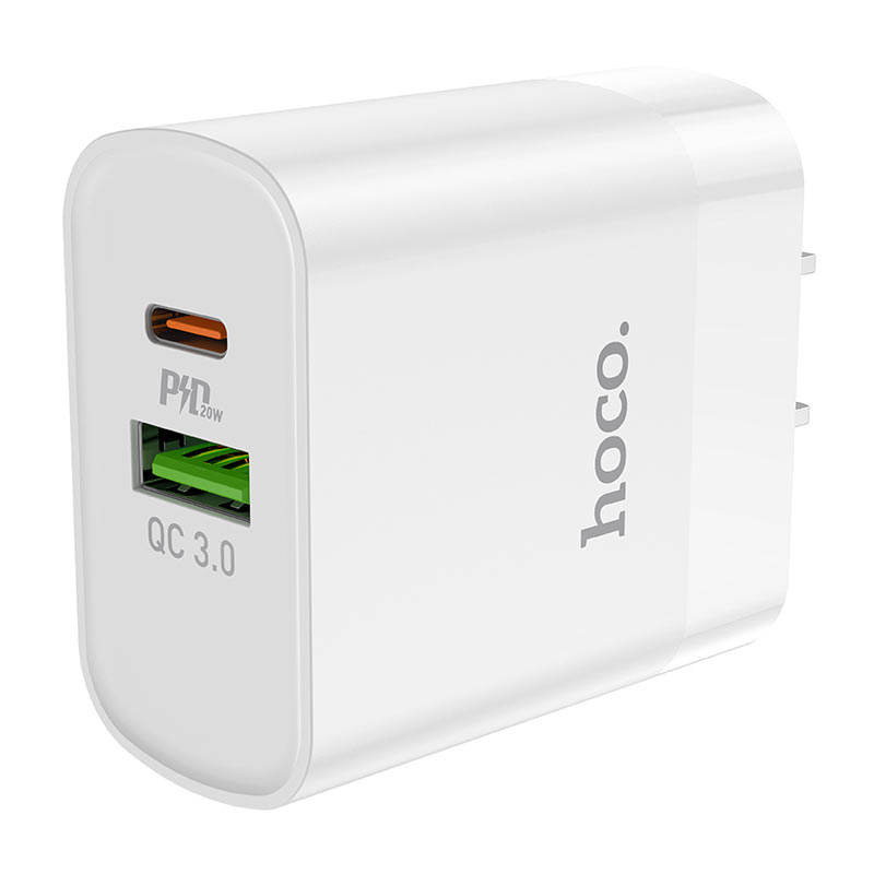Wall charger “C80 Rapido” PD20W + QC3.0 US set with cable