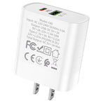 Wall charger “C80 Rapido” PD20W + QC3.0 US set with cable