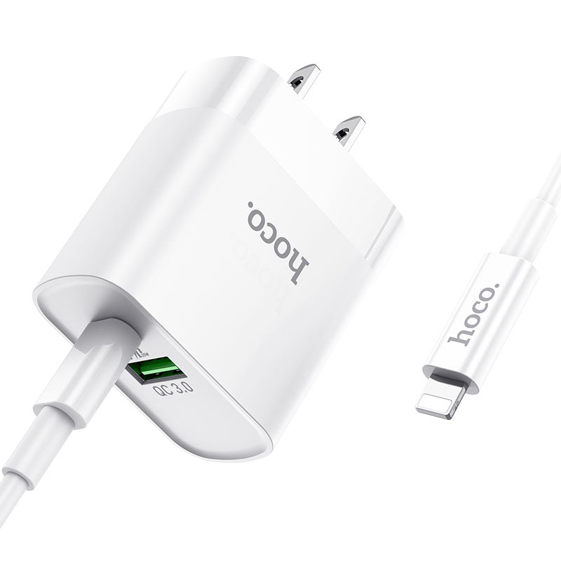 Wall charger “C80 Rapido” PD20W + QC3.0 US set with cable
