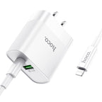 Wall charger “C80 Rapido” PD20W + QC3.0 US set with cable