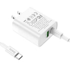 Wall charger “C80 Rapido” PD20W + QC3.0 US set with cable