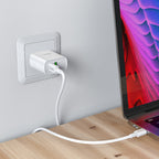 Wall charger “C80 Rapido” PD20W + QC3.0 US set with cable