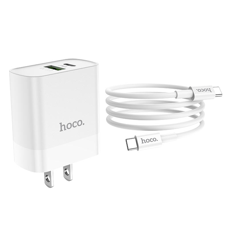 Wall charger “C80 Rapido” PD20W + QC3.0 US set with cable