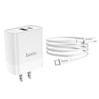 Wall charger “C80 Rapido” PD20W + QC3.0 US set with cable