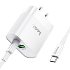 Wall charger “C80 Rapido” PD20W + QC3.0 US set with cable