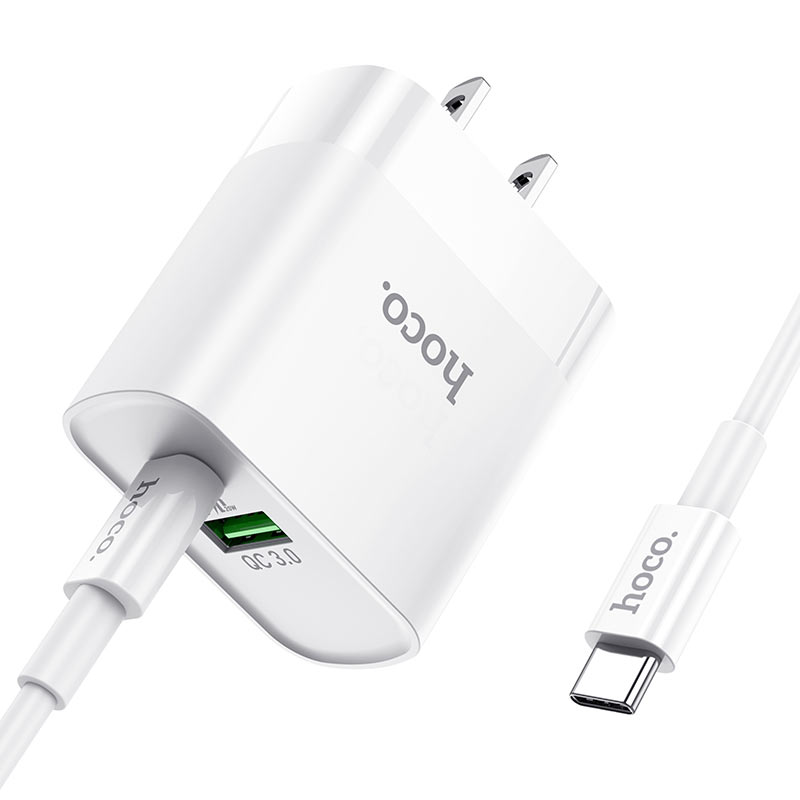 Wall charger “C80 Rapido” PD20W + QC3.0 US set with cable