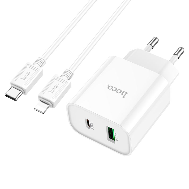 Wall charger “C80A Plus Rapido” PD + QC3.0 EU set with cable