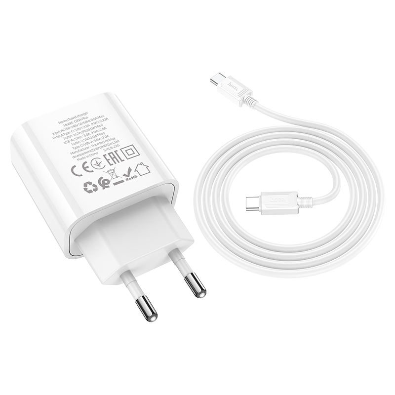 Wall charger “C80A Plus Rapido” PD + QC3.0 EU set with cable