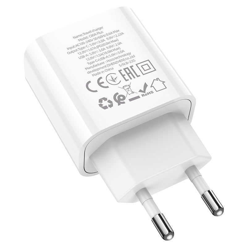 Wall charger “C80A Plus Rapido” PD + QC3.0 EU set with cable