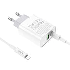 Wall charger “C80A Rapido” PD + QC3.0 EU plug set with cable