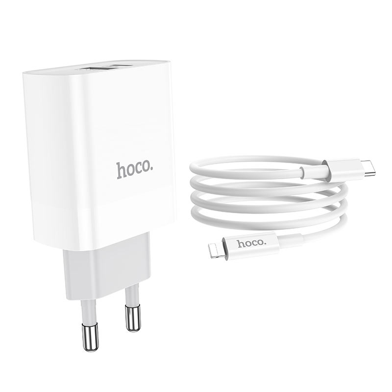 Wall charger “C80A Rapido” PD + QC3.0 EU plug set with cable