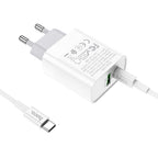 Wall charger “C80A Rapido” PD + QC3.0 EU plug set with cable