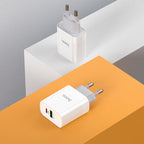 Wall charger “C80A Rapido” PD20W + QC3.0 EU set with cable