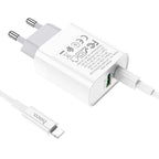 Wall charger “C80A Rapido” PD20W + QC3.0 EU set with cable