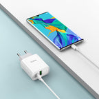 Wall charger “C80A Rapido” PD20W + QC3.0 EU set with cable