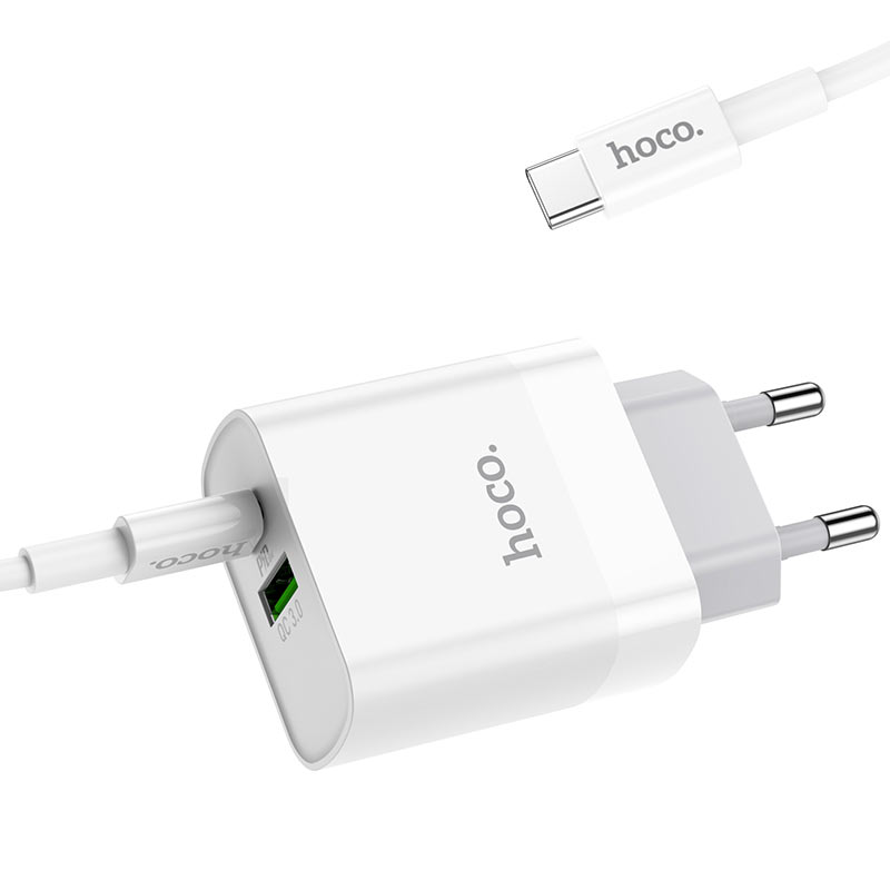 Wall charger “C80A Rapido” PD20W + QC3.0 EU set with cable