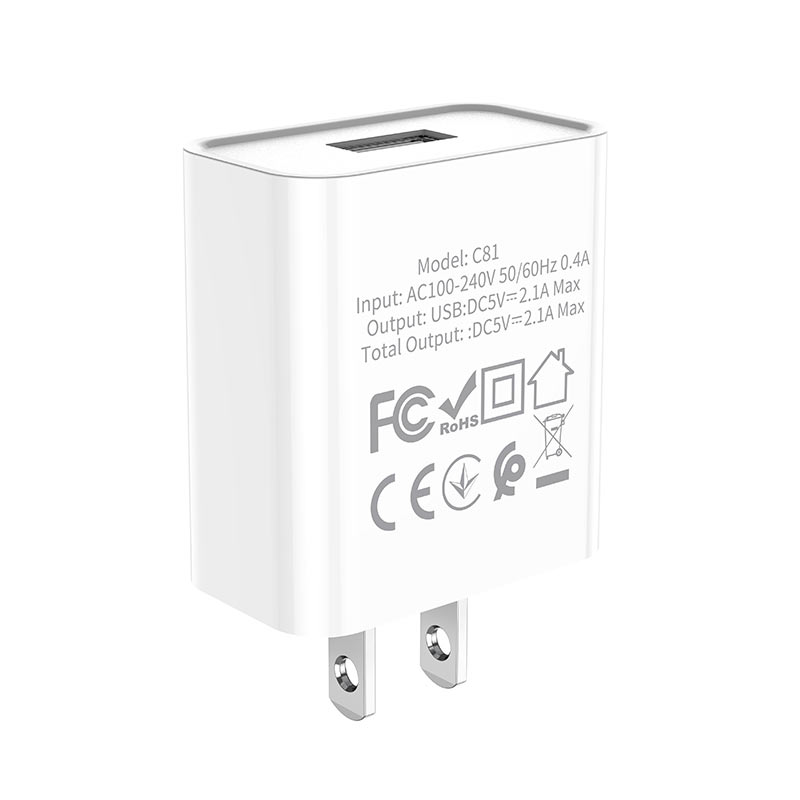 Wall charger “C81 Asombroso” US plug set with cable