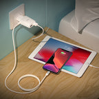 Wall charger “C82A Real power” EU dual port with built-in wire