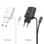Wall charger “C82A Real power” EU dual port with built-in wire