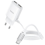 Wall charger “C82A Real power” EU dual port with built-in wire