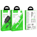 Wall charger “C82A Real power” EU dual port with built-in wire