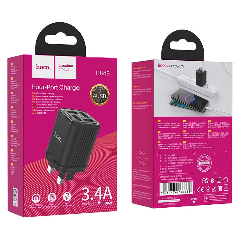 Wall charger “C84B Resolute” UK plug