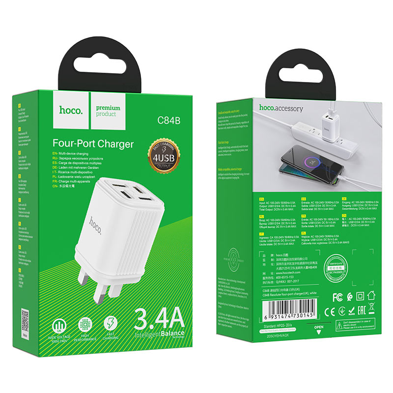 Wall charger “C84B Resolute” UK plug