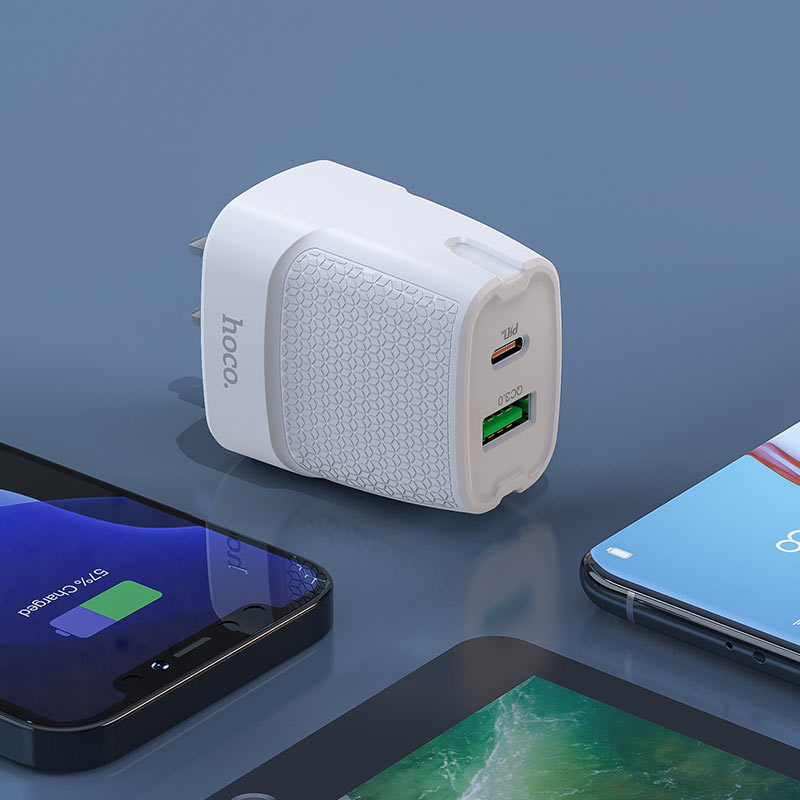 Wall charger “C85 Bright” PD20W + QC3.0 US plug