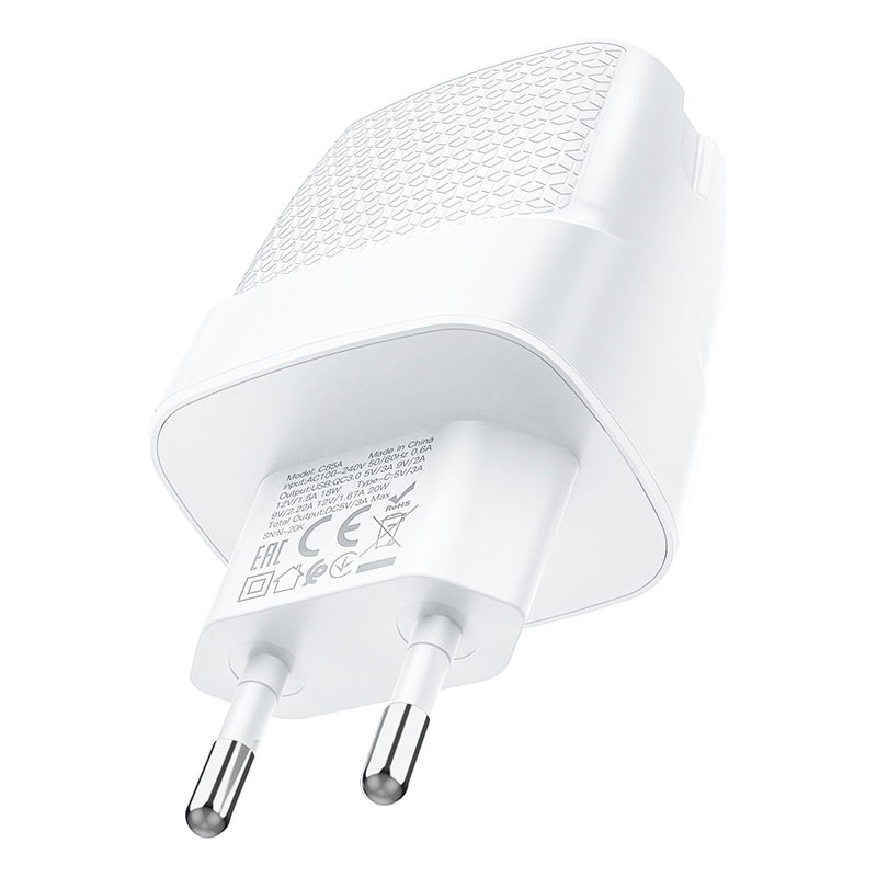 Wall charger “C85A Bright” PD20W + QC3.0 EU plug