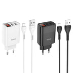 Wall charger “C86A Illustrious” dual port EU set with cable