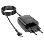 Wall charger “C86A Illustrious” dual port EU set with cable