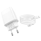 Wall charger “C86A Illustrious” dual port EU set with cable