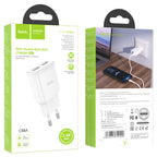 Wall charger “C88A Star round” dual port EU set with cable
