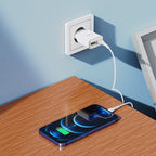 Wall charger “C88A Star round” dual port EU set with cable
