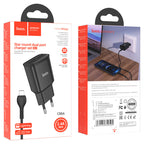 Wall charger “C88A Star round” dual port EU set with cable