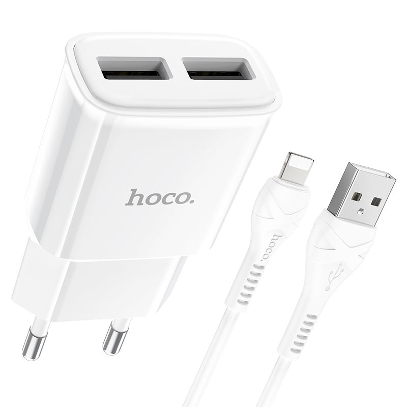 Wall charger “C88A Star round” dual port EU set with cable