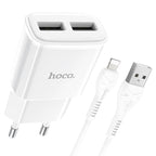 Wall charger “C88A Star round” dual port EU set with cable