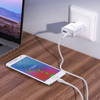 Wall charger “C88A Star round” dual port EU set with cable