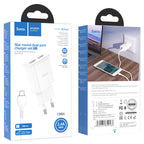 Wall charger “C88A Star round” dual port EU set with cable