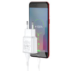 Wall charger “C88A Star round” dual port EU set with cable