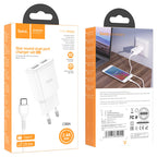 Wall charger “C88A Star round” dual port EU set with cable