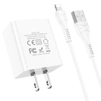 Wall charger “C89 Light road” dual port US set with cable