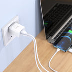 Wall charger “C89 Light road” dual port US set with cable