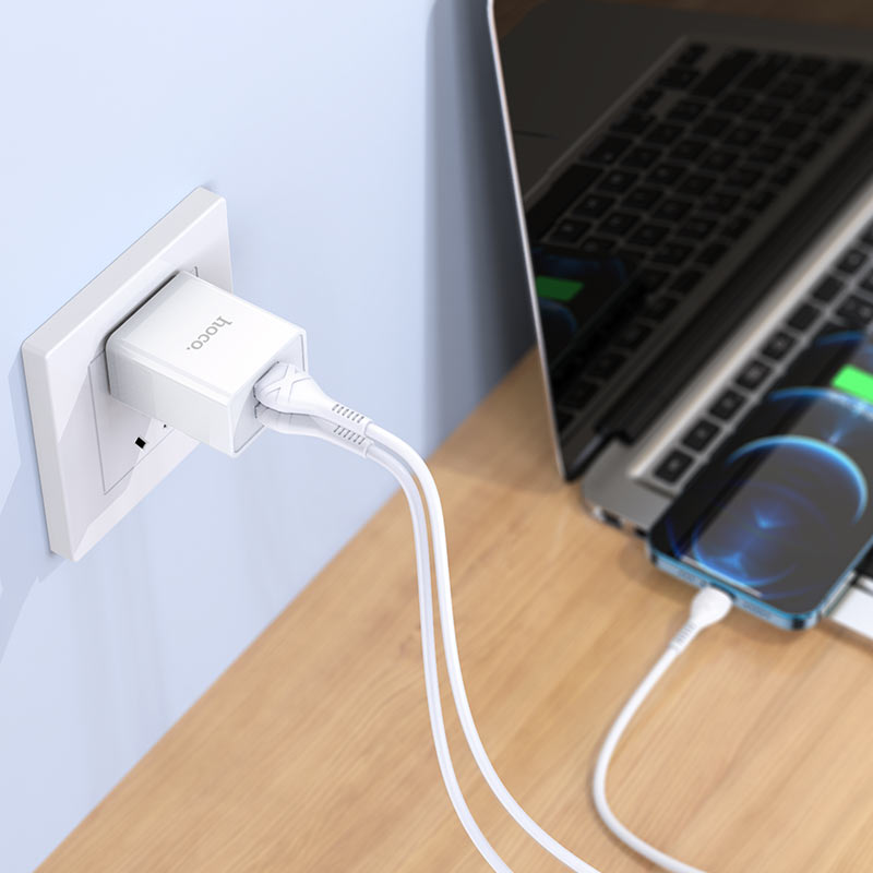 Wall charger “C89 Light road” dual port US set with cable