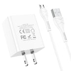 Wall charger “C89 Light road” dual port US set with cable