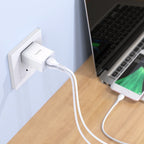 Wall charger “C89 Light road” dual port US set with cable