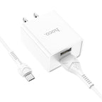 Wall charger “C89 Light road” dual port US set with cable