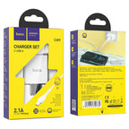 Wall charger “C89 Light road” dual port US set with cable