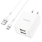 Wall charger “C89 Light road” dual port US set with cable
