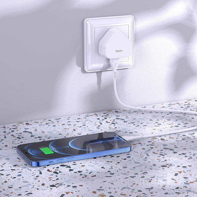 Wall charger “C90B Grandiose” dual port UK set with cable